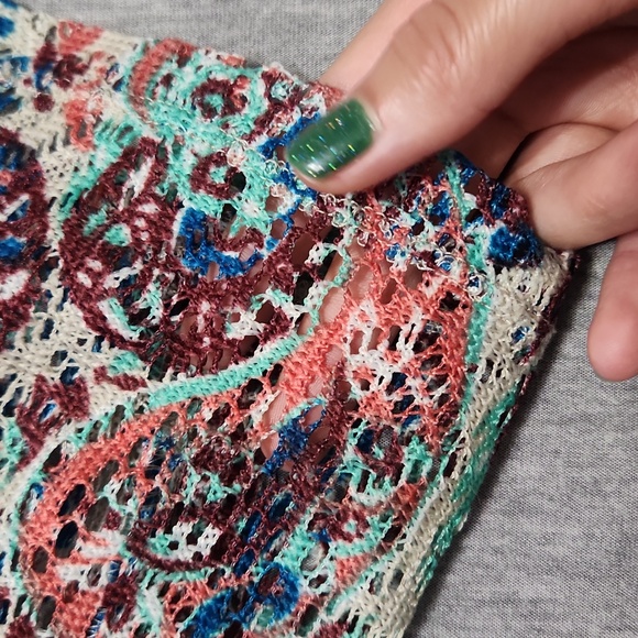 Y2K Xhilaration Paisley Print Lacey Sleeveless Summer Mini Tank Dress - Picture 11 of 14